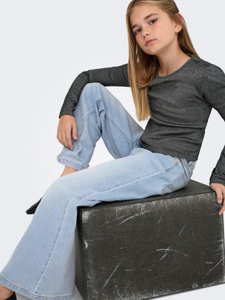 Only - California Mid Waist Wide Flared Buksur