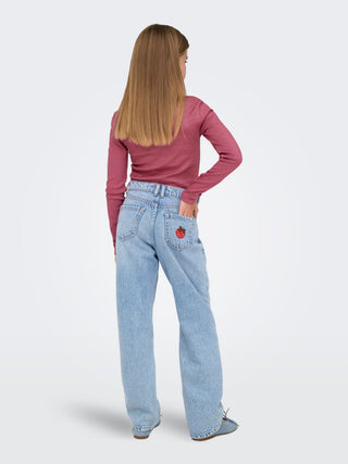 Only - Dad Reg Straight Berry Buksur